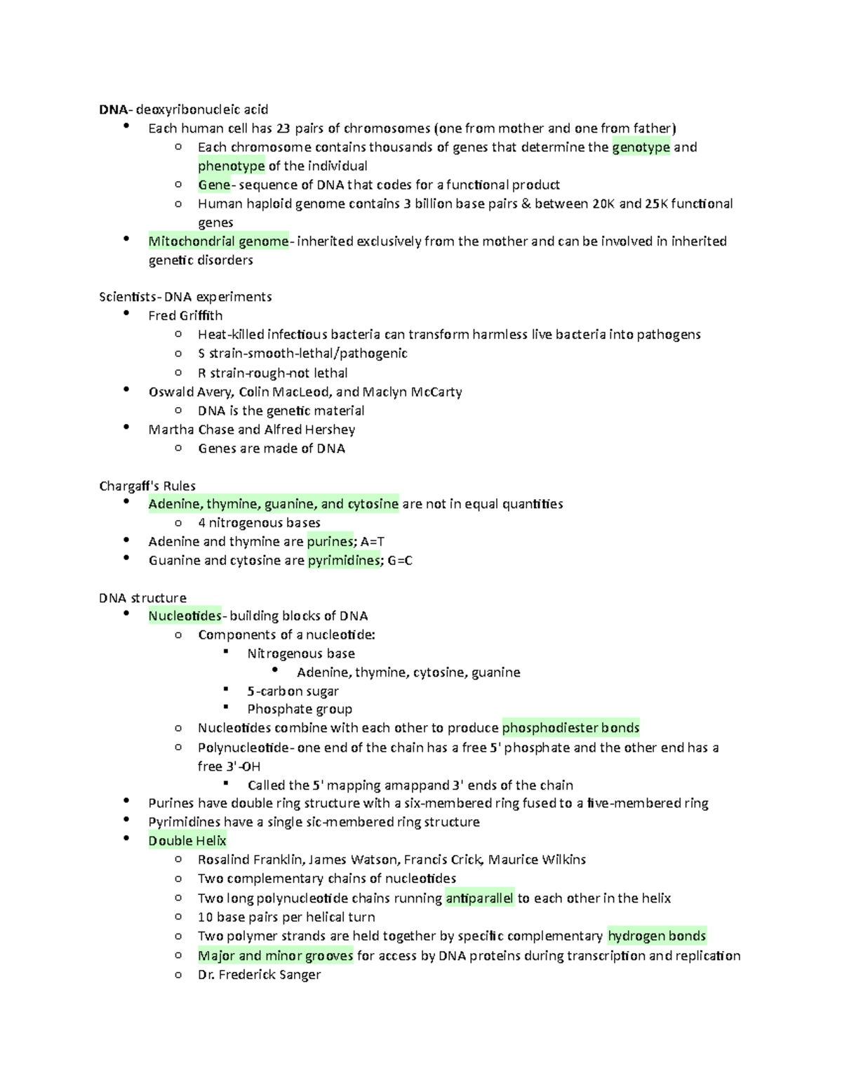 DNA Structure and Fuction - DNA - deoxyribonucleic acid Each human cell ...