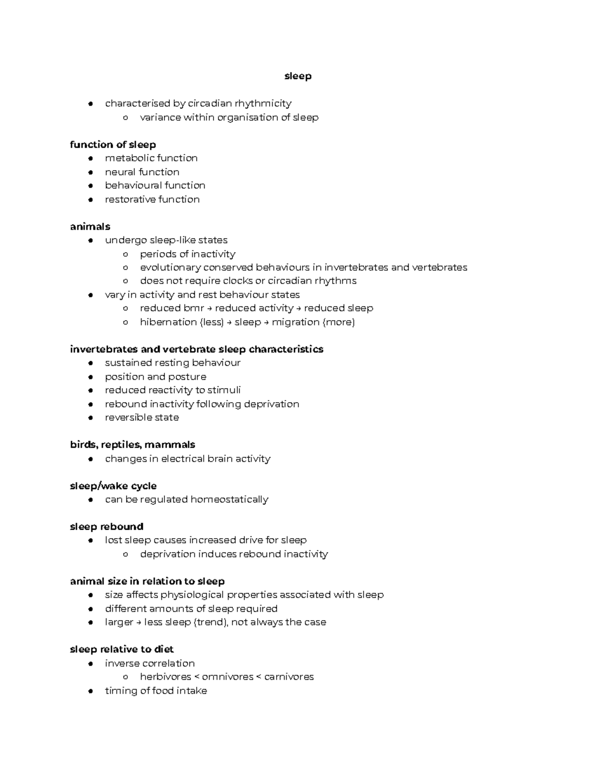 Bioclks and circadian rhythms - sleep characterised by circadian ...