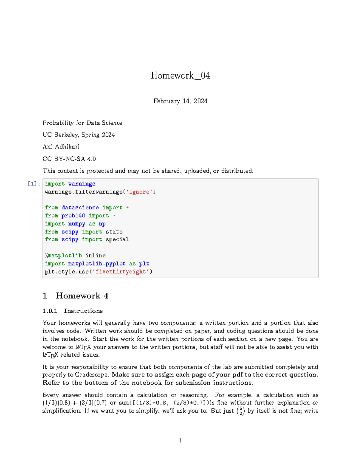 Homework 04 - Skeleton - Homework_ February 14, 2024 Probability for ...