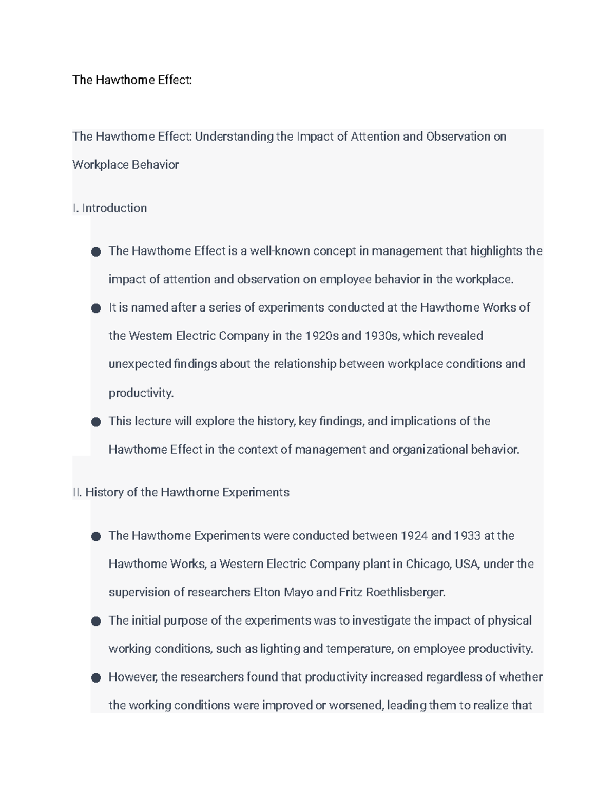 The Hawthorne Effect - The Hawthorne Effect: The Hawthorne Effect ...