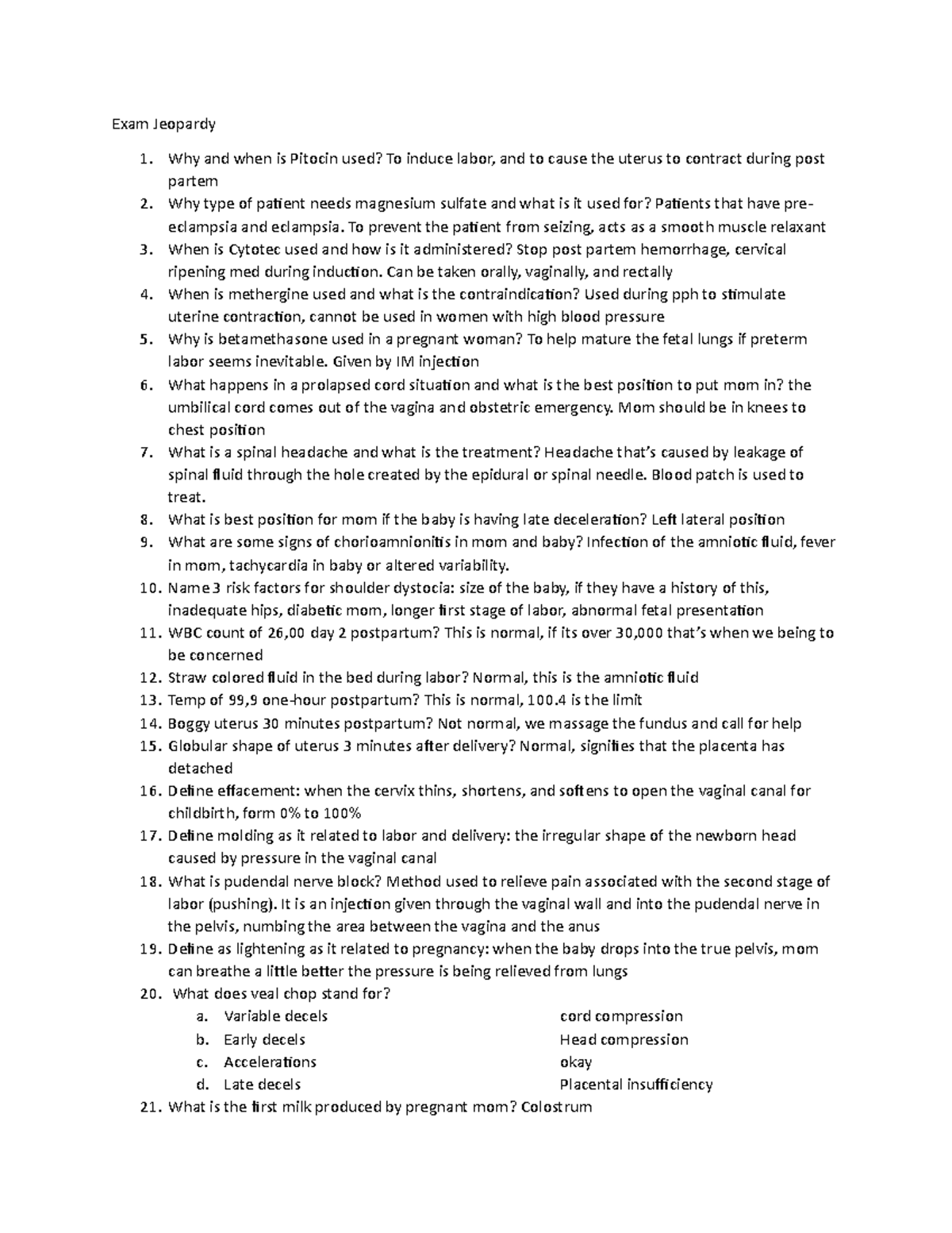 Exam 2 Jeopardy Questions for practice Exam Jeopardy 1. Why and when