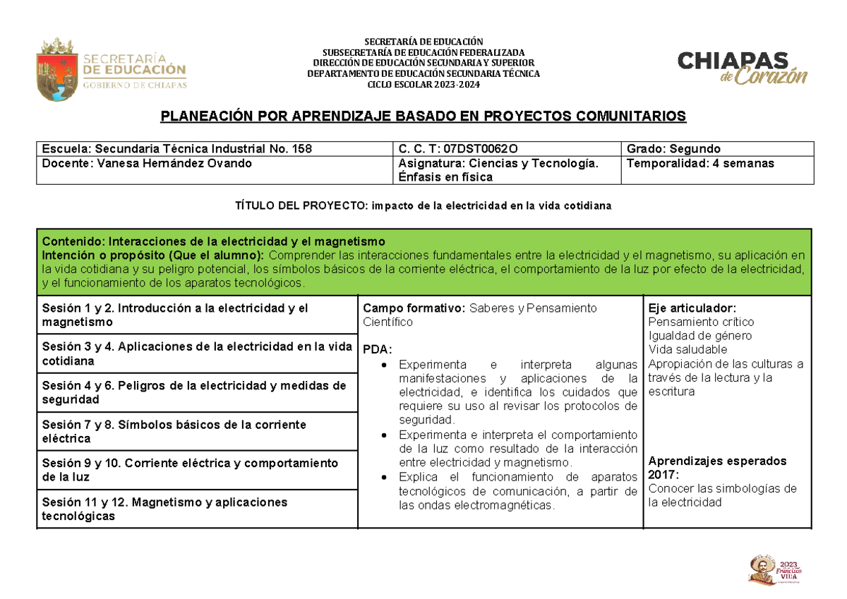 660773322 2 Planeacion POR Aprendizaje Basado EN Proyectos Comunitarios ...