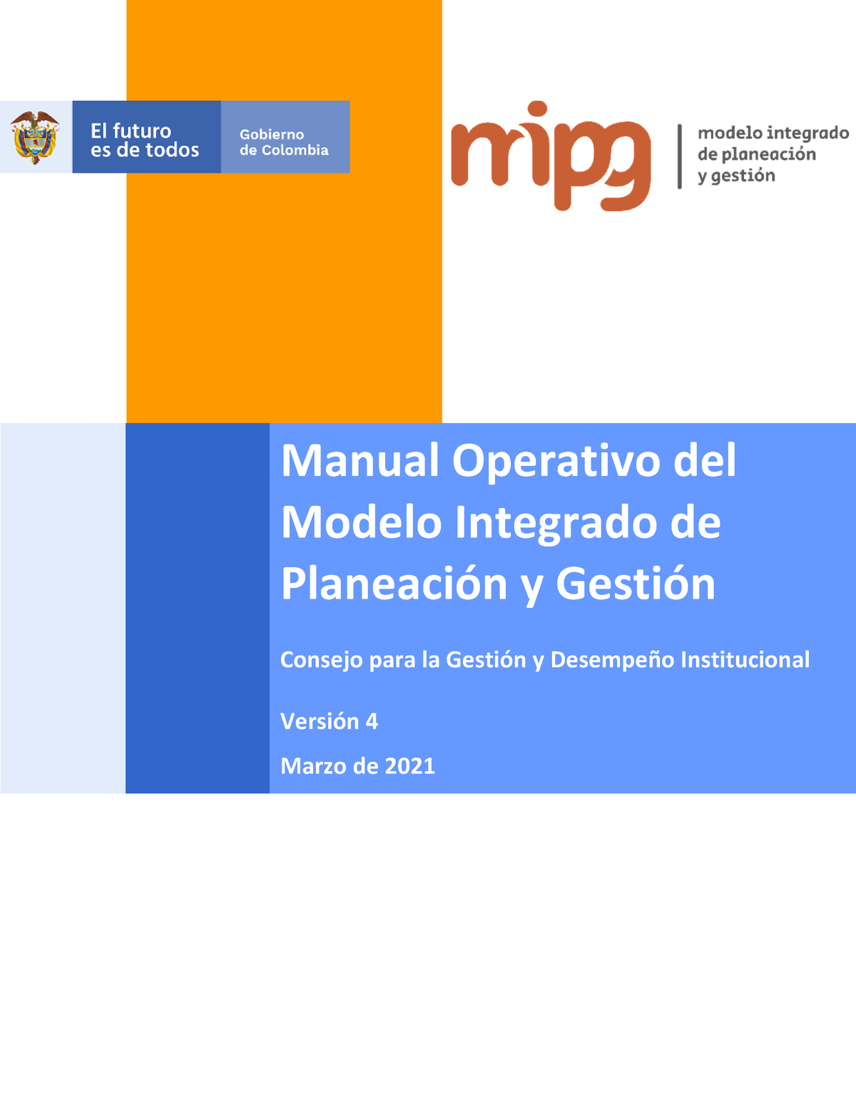 Manual Operativo MIPG - Manual Operativo Del Modelo Integrado De ...