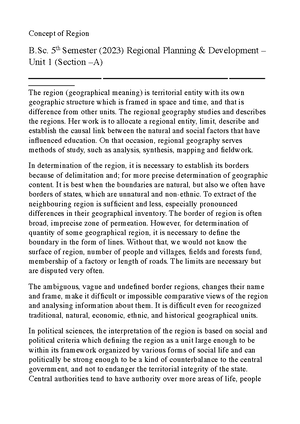 Types of Regional Planning 2 - Regional planning and development - Studocu