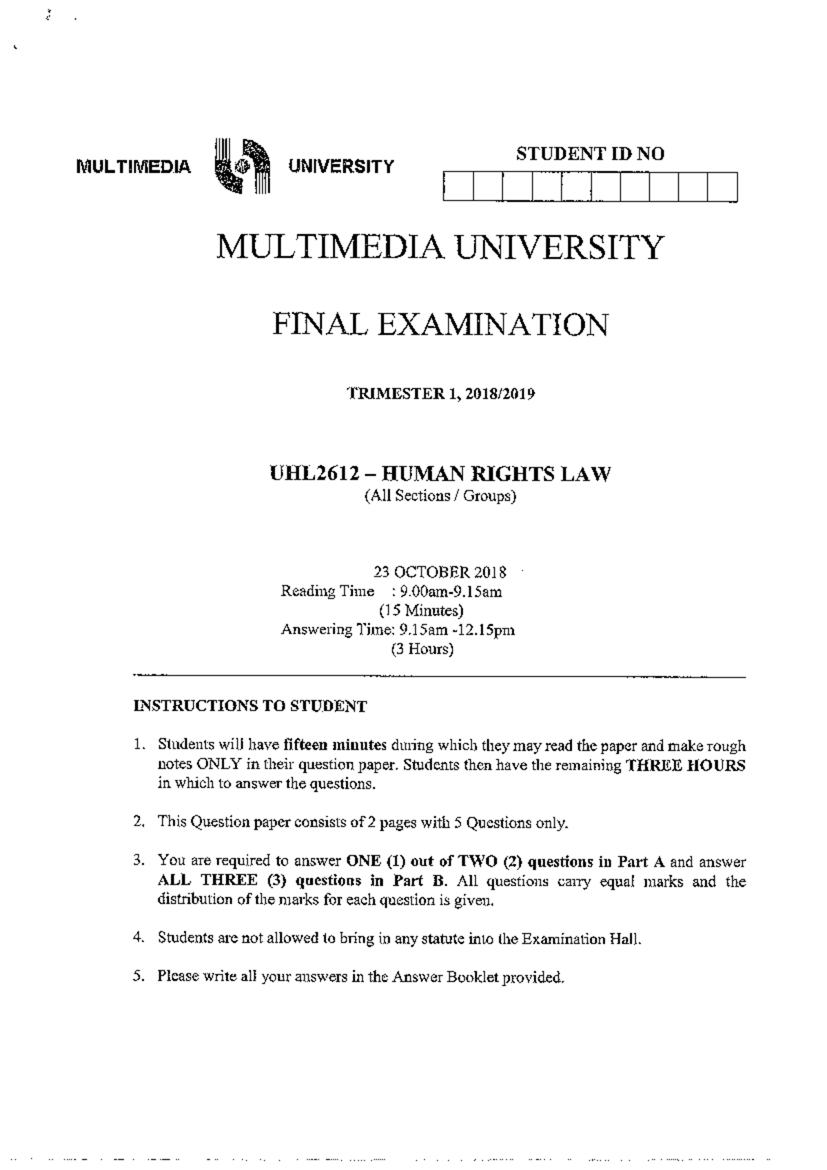 human rights law essay questions