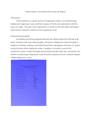 Recrystallization and Melting Point Determination Lab Report - Lauren ...