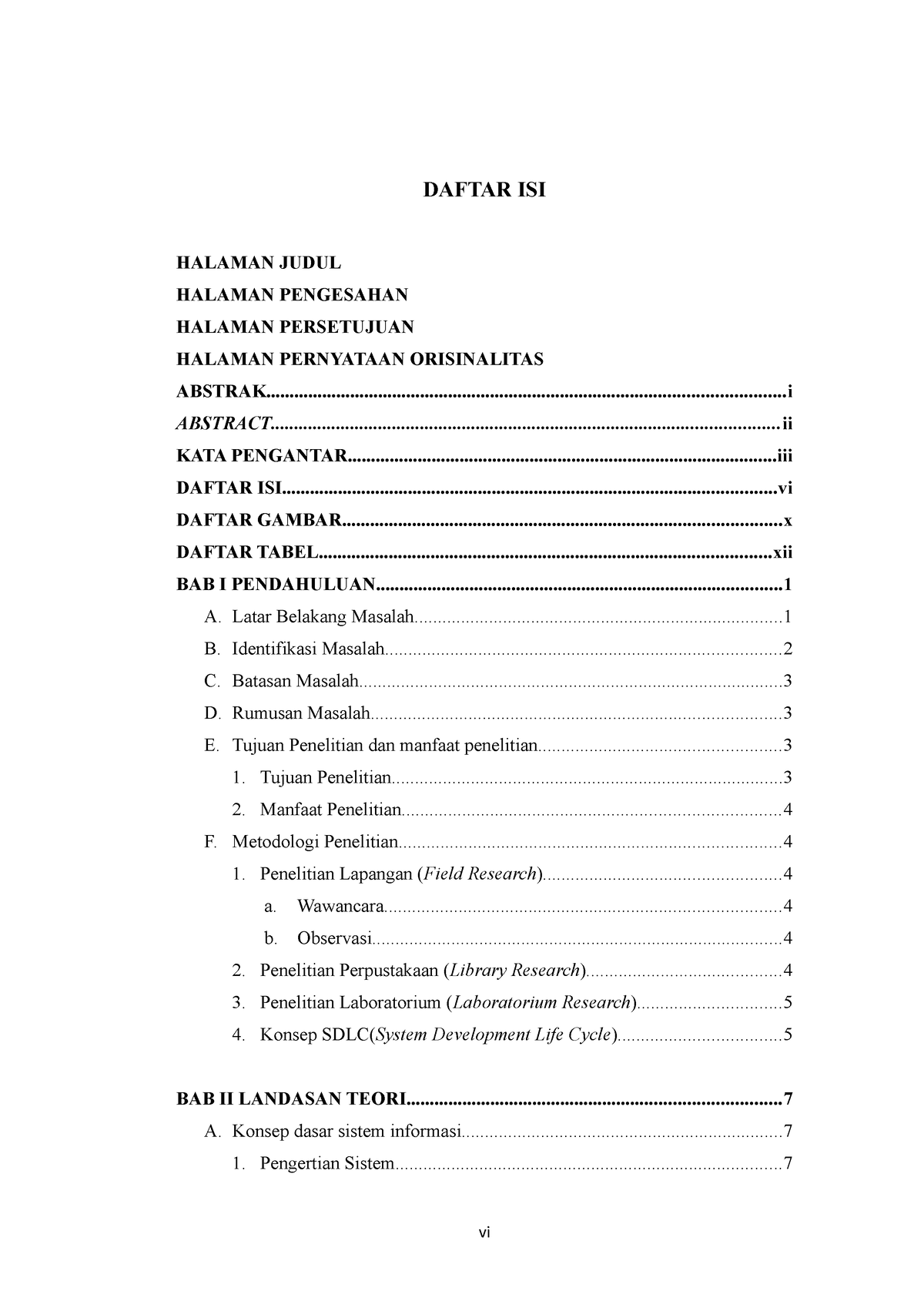 8. Daftar Isi - DAFTAR ISI HALAMAN JUDUL HALAMAN PENGESAHAN HALAMAN ...