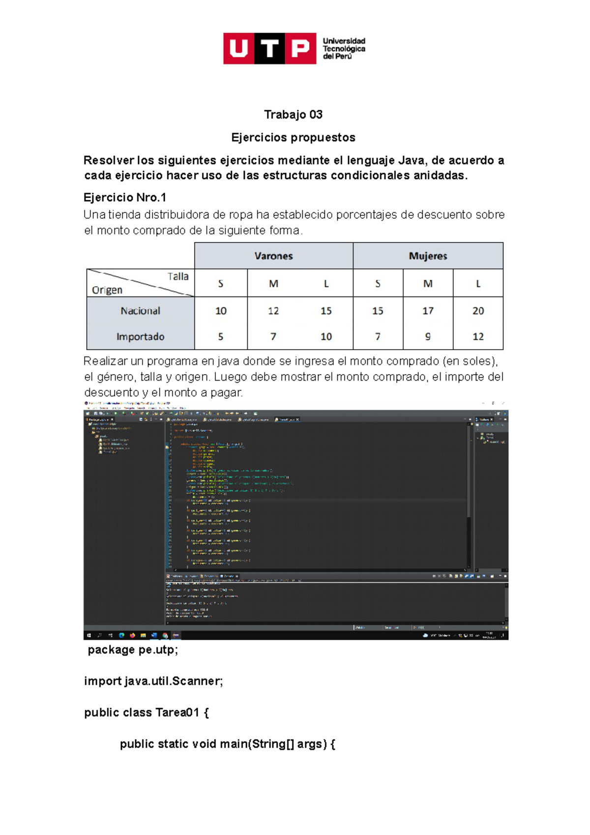 Trabajo 03 - Taller De Programacion Ejercicios Prospuestos Sobre La ...