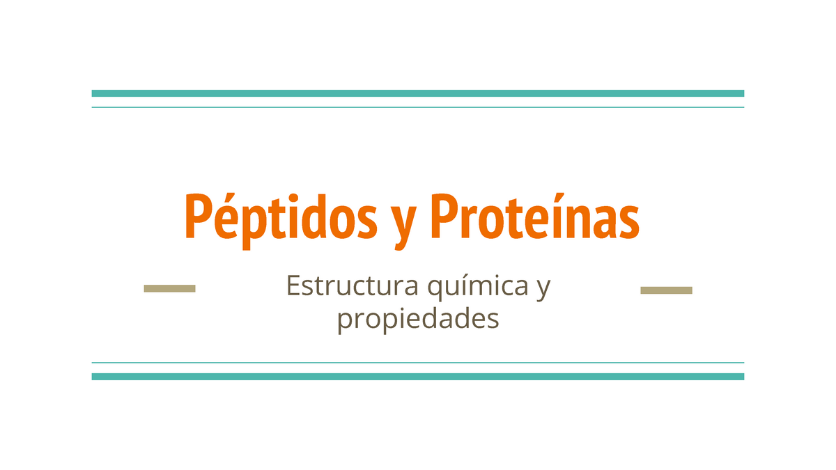 Peptidos Y Proteinas Péptidos Y Proteínas Estructura Química Y Propiedades Universidad 6259