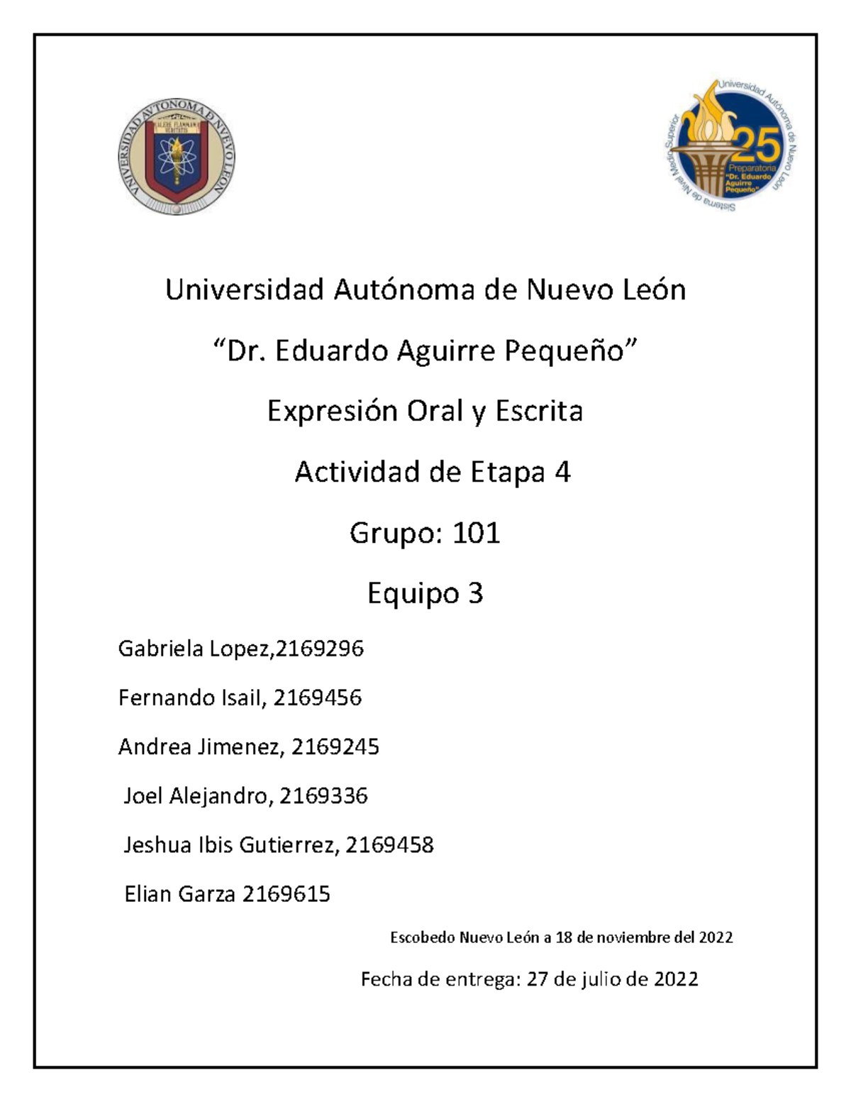 Actividad requisito Etapa 4 - Física II - Universidad Autónoma de Nuevo ...