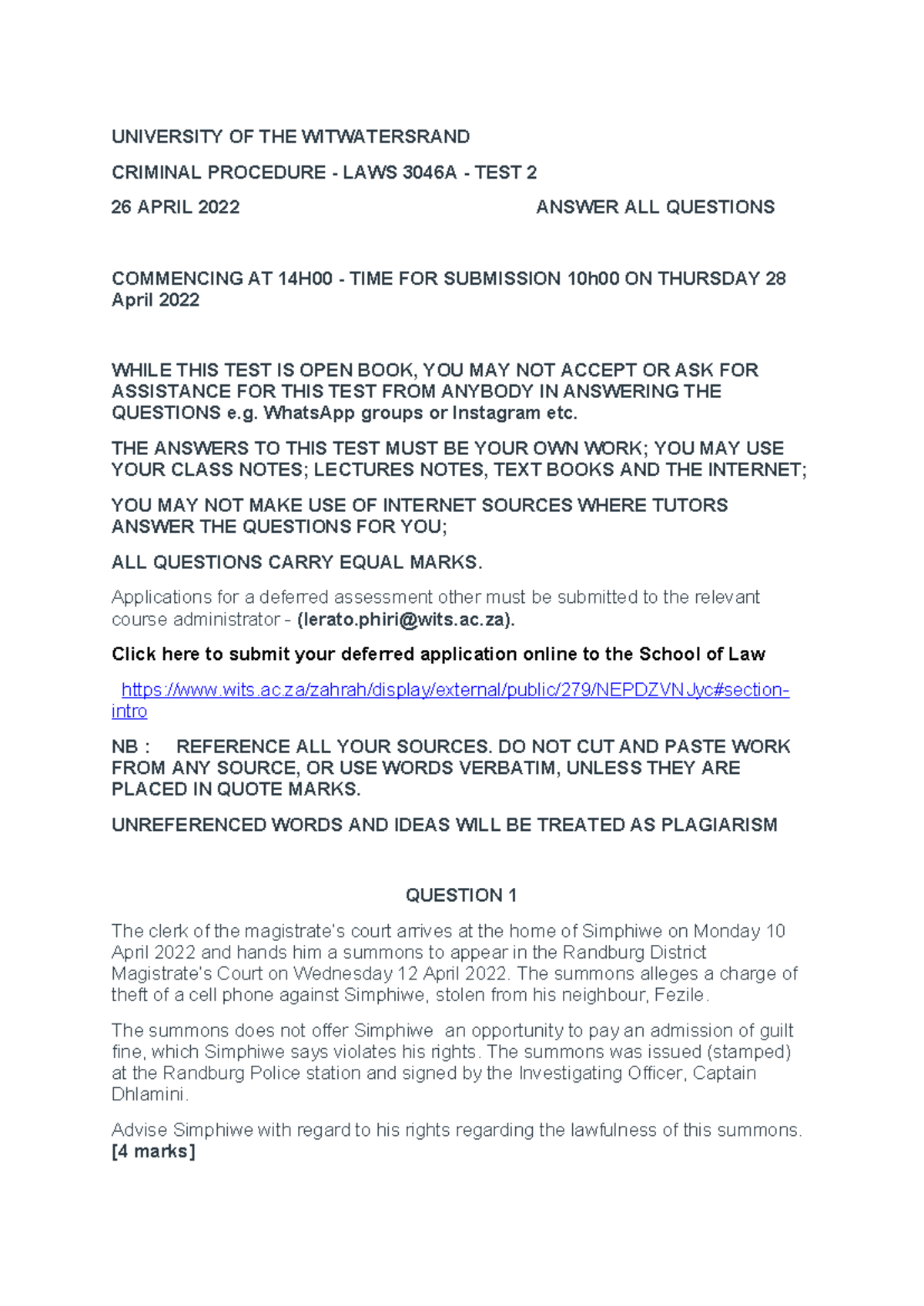 Question+ Paper+%28I+AM+TOLD+THE+LINK+DOES+NOT+OPEN%29 - UNIVERSITY OF ...