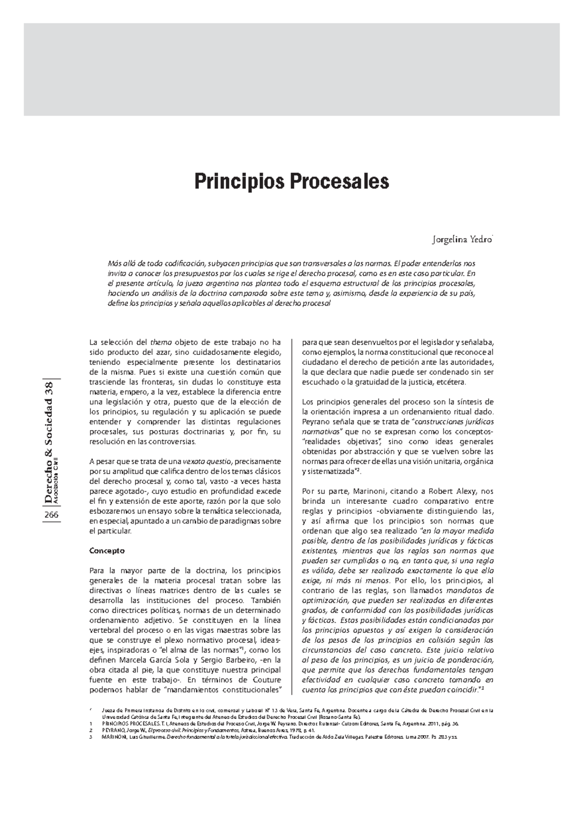 Principios Procesales - | Derecho Procesal Civil | 266 Derecho ...