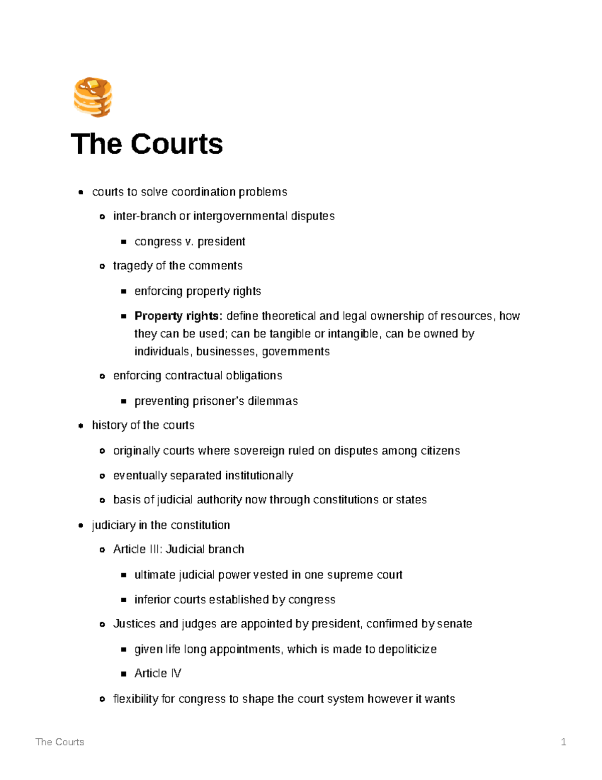 The Courts president tragedy of the comments enforcing property