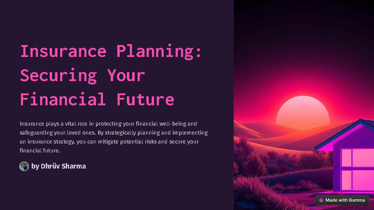 Insurance Planning Securing Your Financial Future - Insurance Planning ...