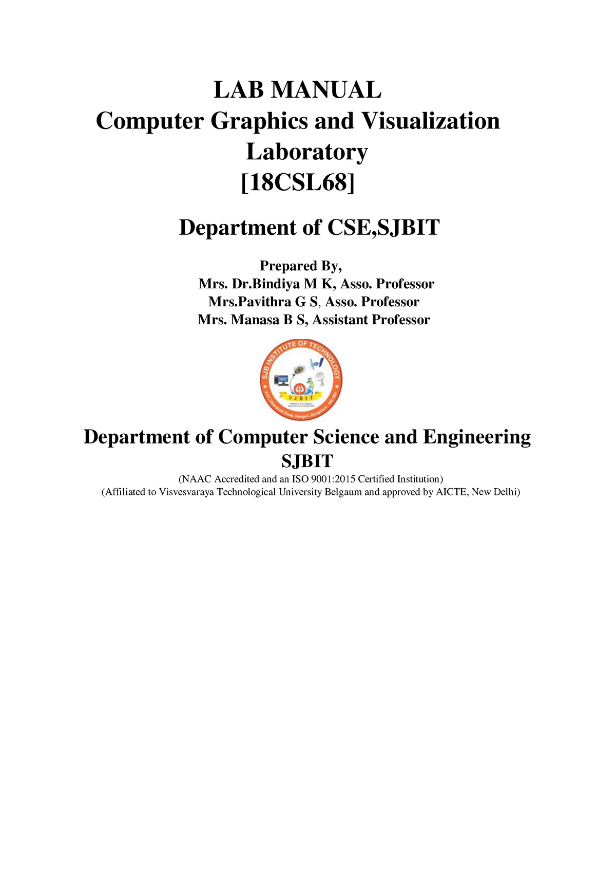 CG Manual(18 scheme)bmk2021 - LAB MANUAL Computer Graphics and ...