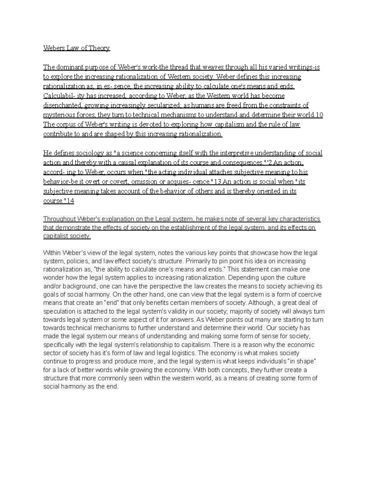 SOCL 215er Law of theory ers Law of Theory The dominant