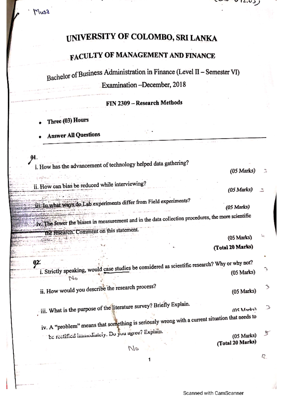 2018 - RM - Practice questions to do after studying - Research methods ...