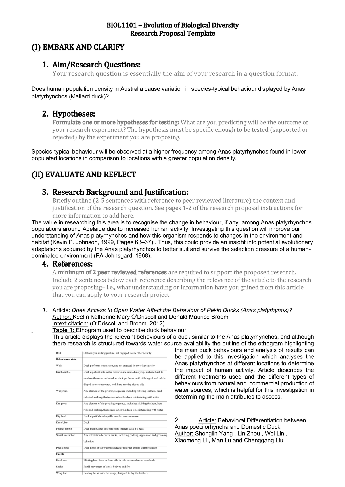 Research- Proposal - Research Proposal Template (i) Embark And Clarify 