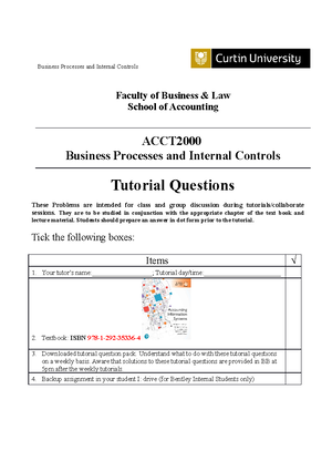 Exam notes self prepared - Tutorial 7 Assume that three quotes from ...