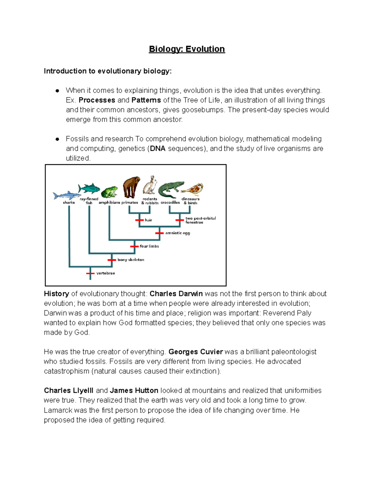 Biology Evolution - Biology: Evolution Introduction To Evolutionary ...