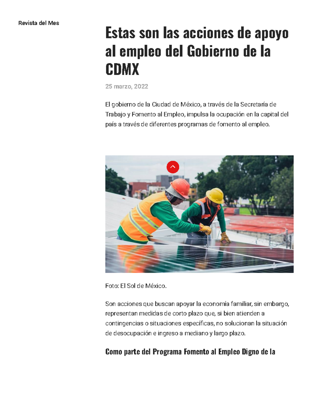 Acciones de apoyo al empleo del Gobierno de la CDMX - El gobierno de la ...