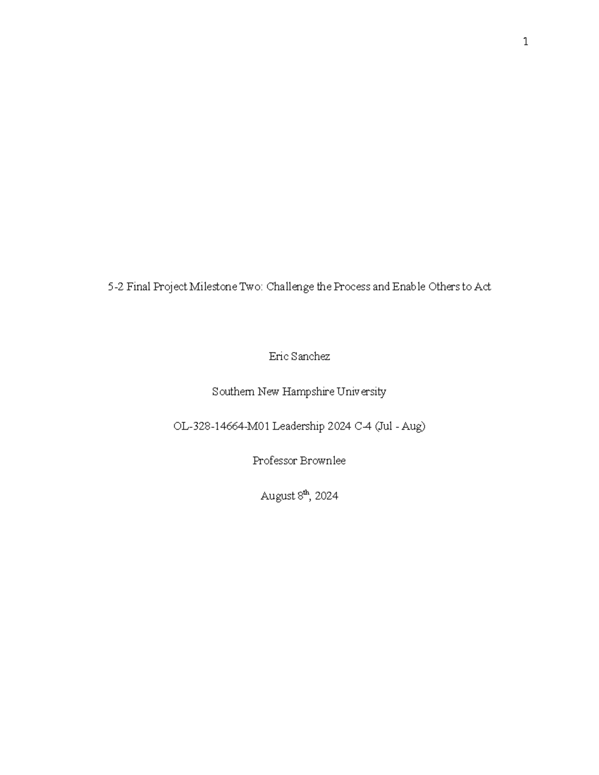 OL 328 Final Project Milestone Two - 5-2 Final Project Milestone Two ...