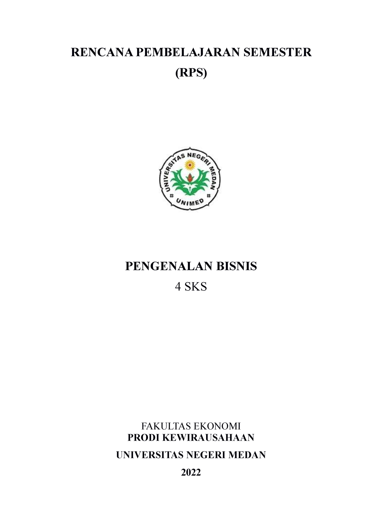 RPS Pengenalan Bisnis - Pengbis - RENCANA PEMBELAJARAN SEMESTER (RPS ...