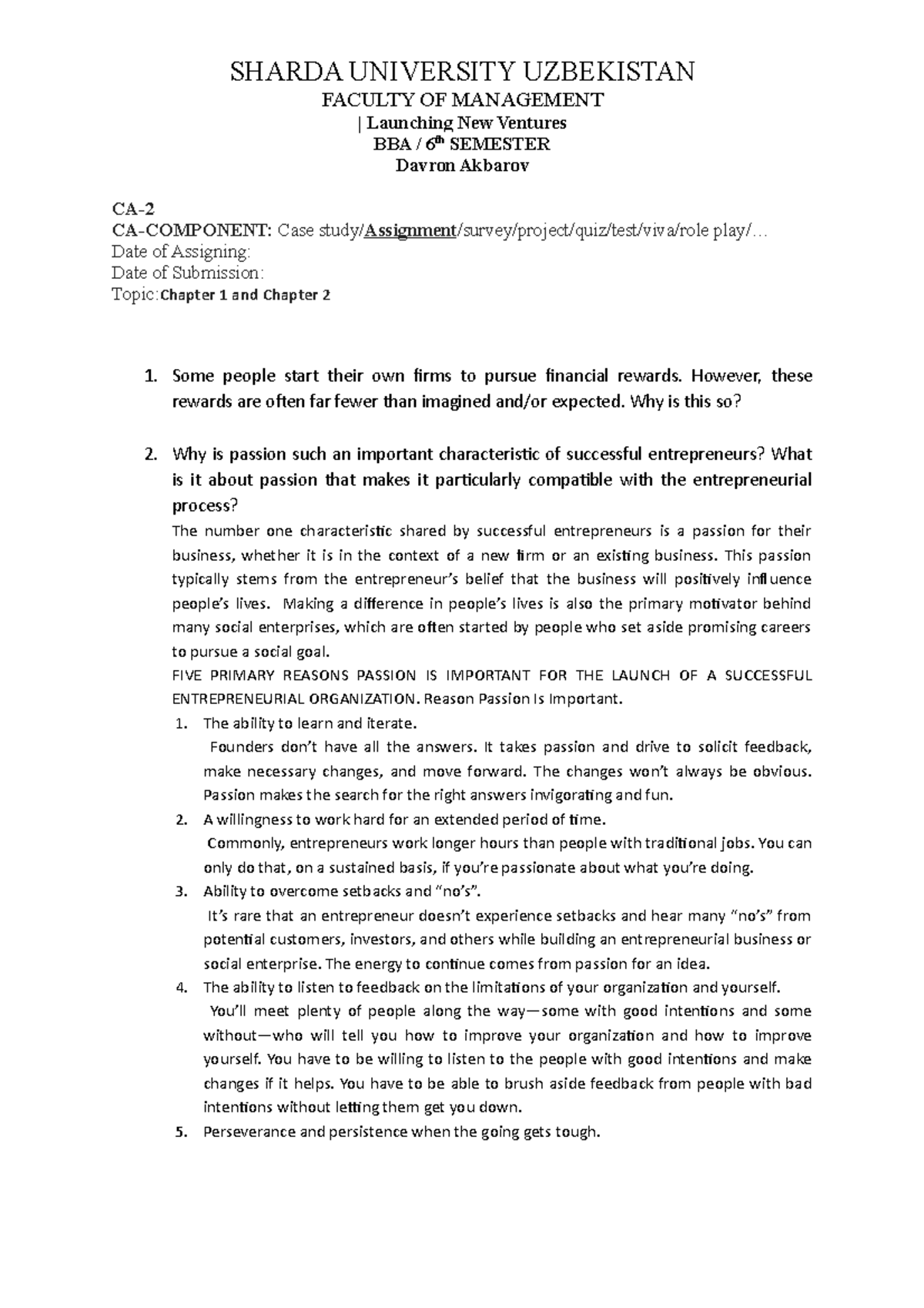 Home+Assignment+2 - launching new ventures home assignment - SHARDA ...