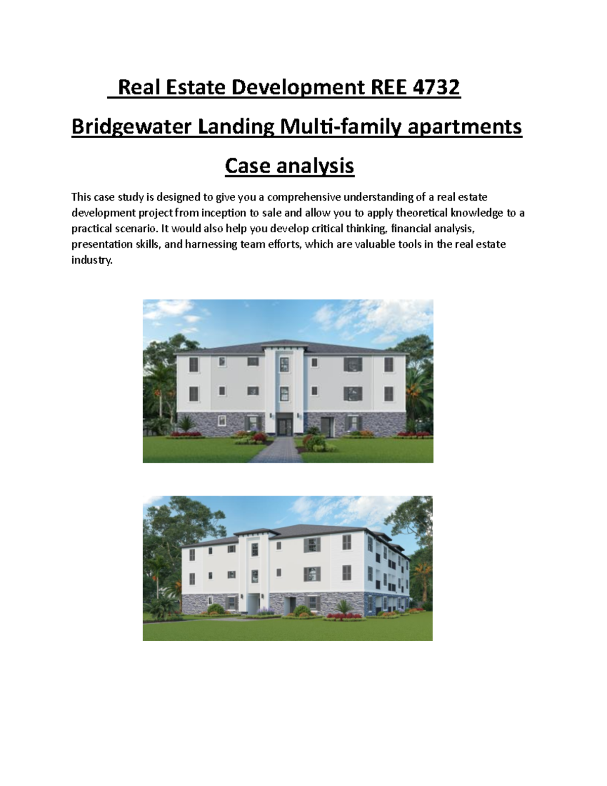 Bridgewater Landing Multifamily Apartments Real Estate Development REE 4732 Bridgewater