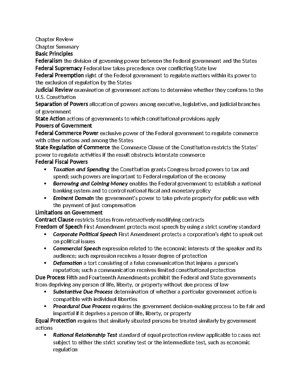Ch 4 Summary - notes - Chapter Review Chapter Summary Basic Principles ...