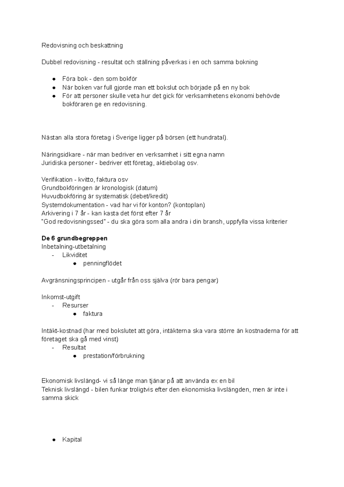 Redovisning och beskattning Redovisning och beskattning Dubbel
