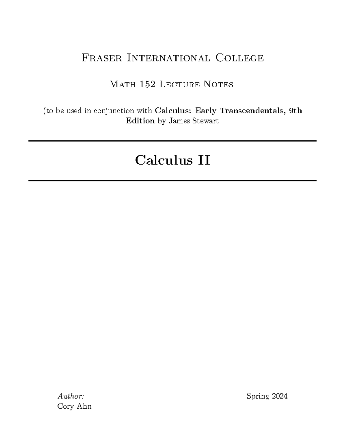 Book152-2401 - Textbook - Fraser International College Math 152 Lecture ...
