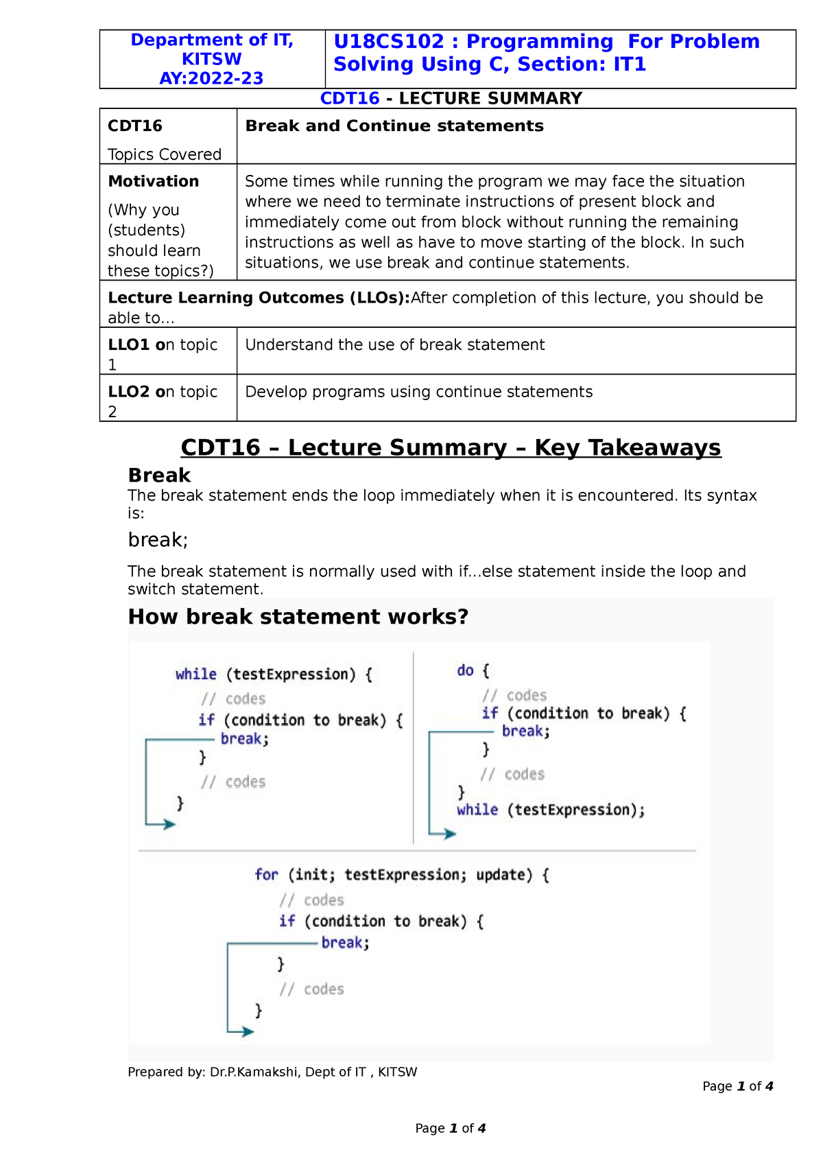 problem solving using c notes