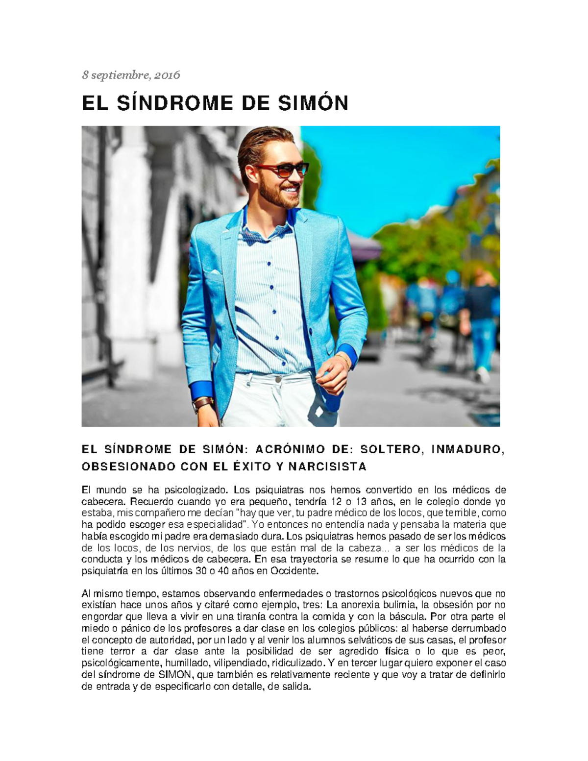 Sindrome de simon - 8 septiembre, 2016 EL SÍNDROME DE SIMÓN E L SÍ N DR ...