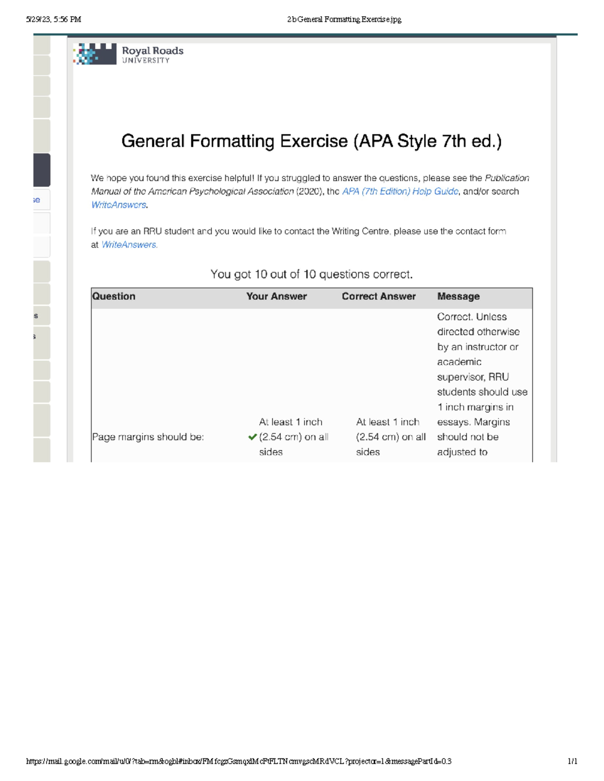 2b General Formatting Exercise - NURA 303 - - Studocu