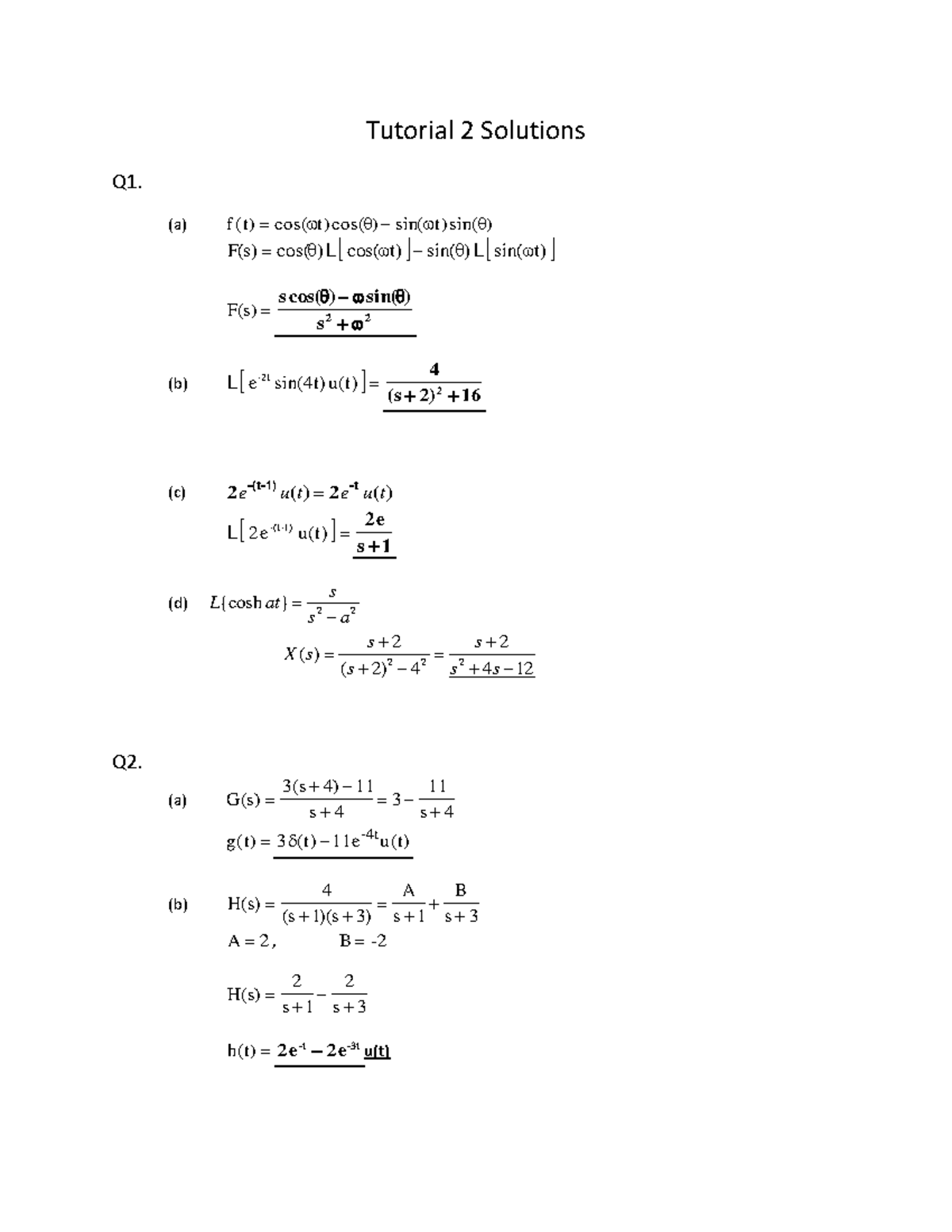 Tutorial 2 Solutions - Warning: TT: Undefined Function: 32 Warning: TT ...