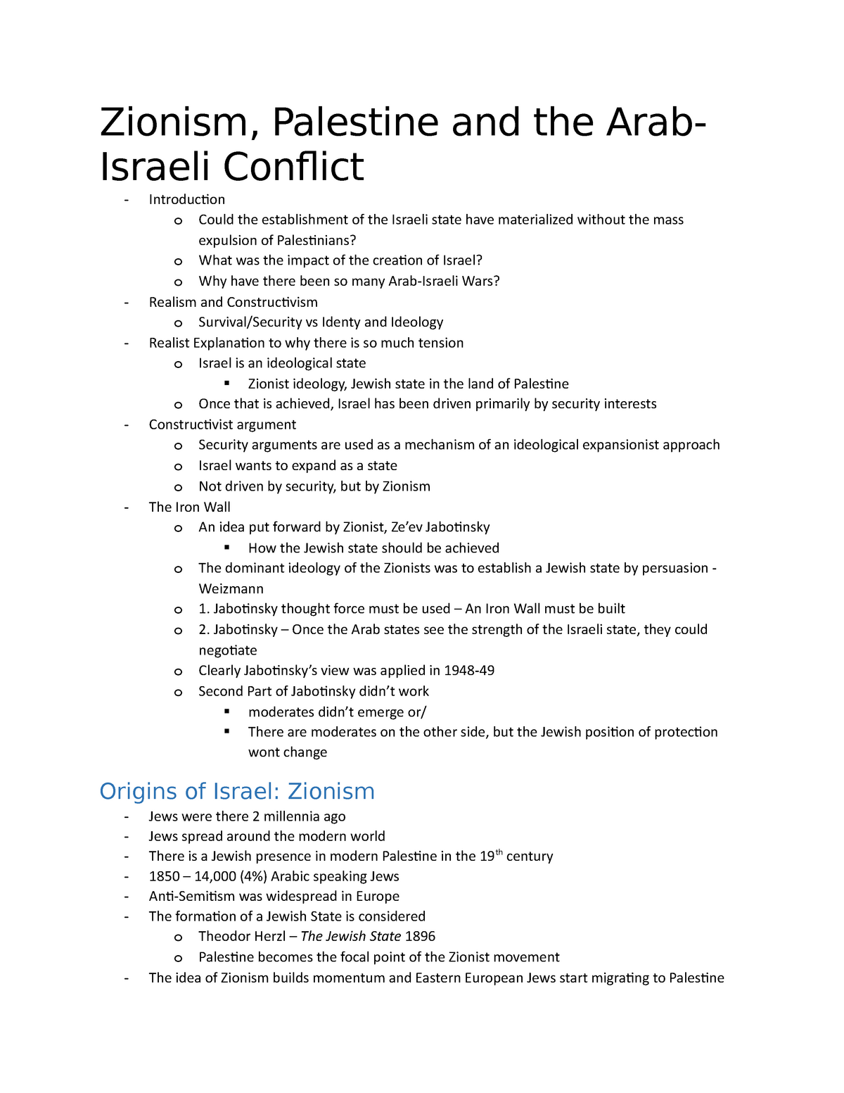 war in palestine essay