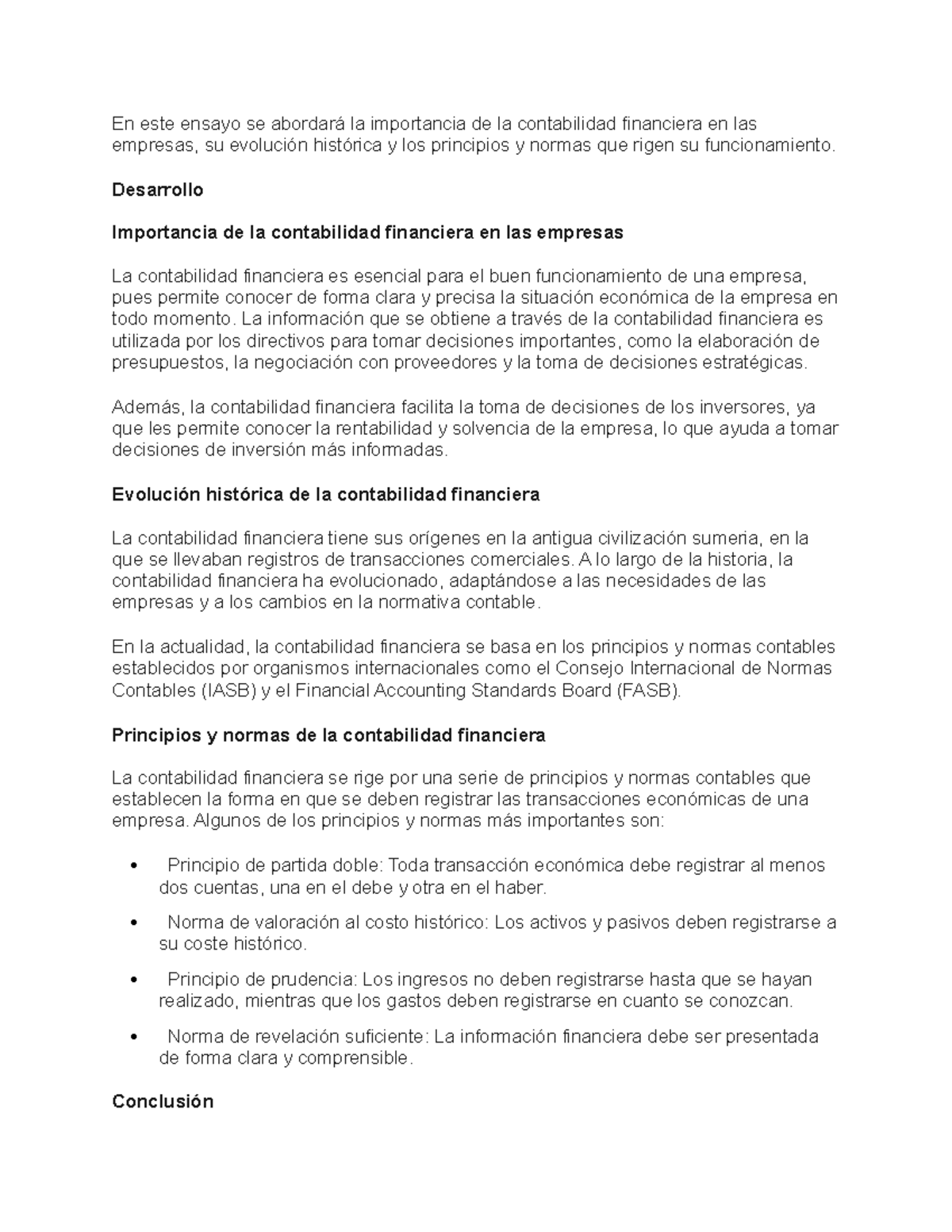 Contabilidad financiera - Desarrollo Importancia de la contabilidad ...