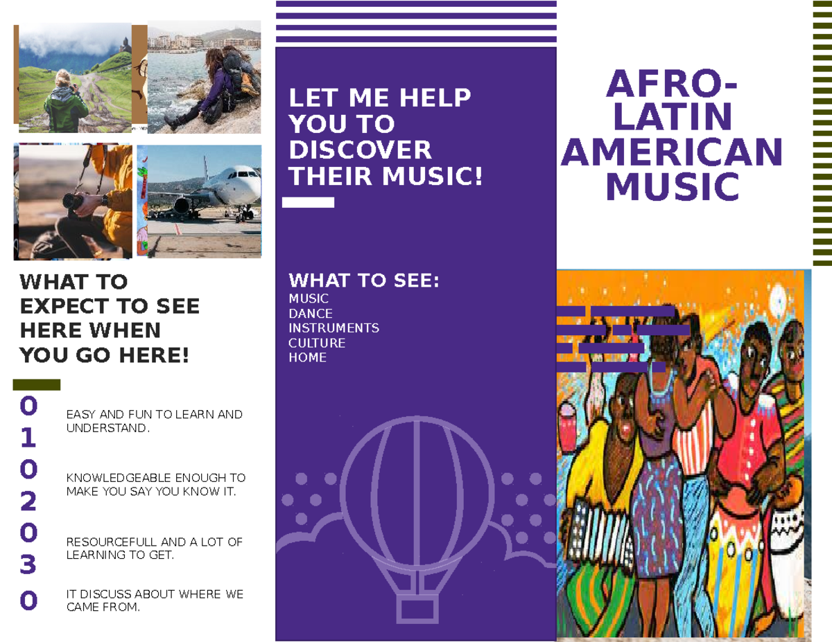 AFRO Latin American Music Brochure AFRO LATIN AMERICAN MUSIC LET ME