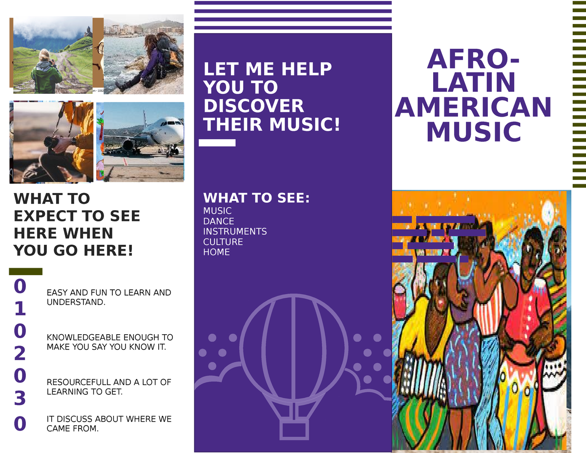 AFRO Latin American Music Brochure AFRO LATIN AMERICAN MUSIC LET ME 