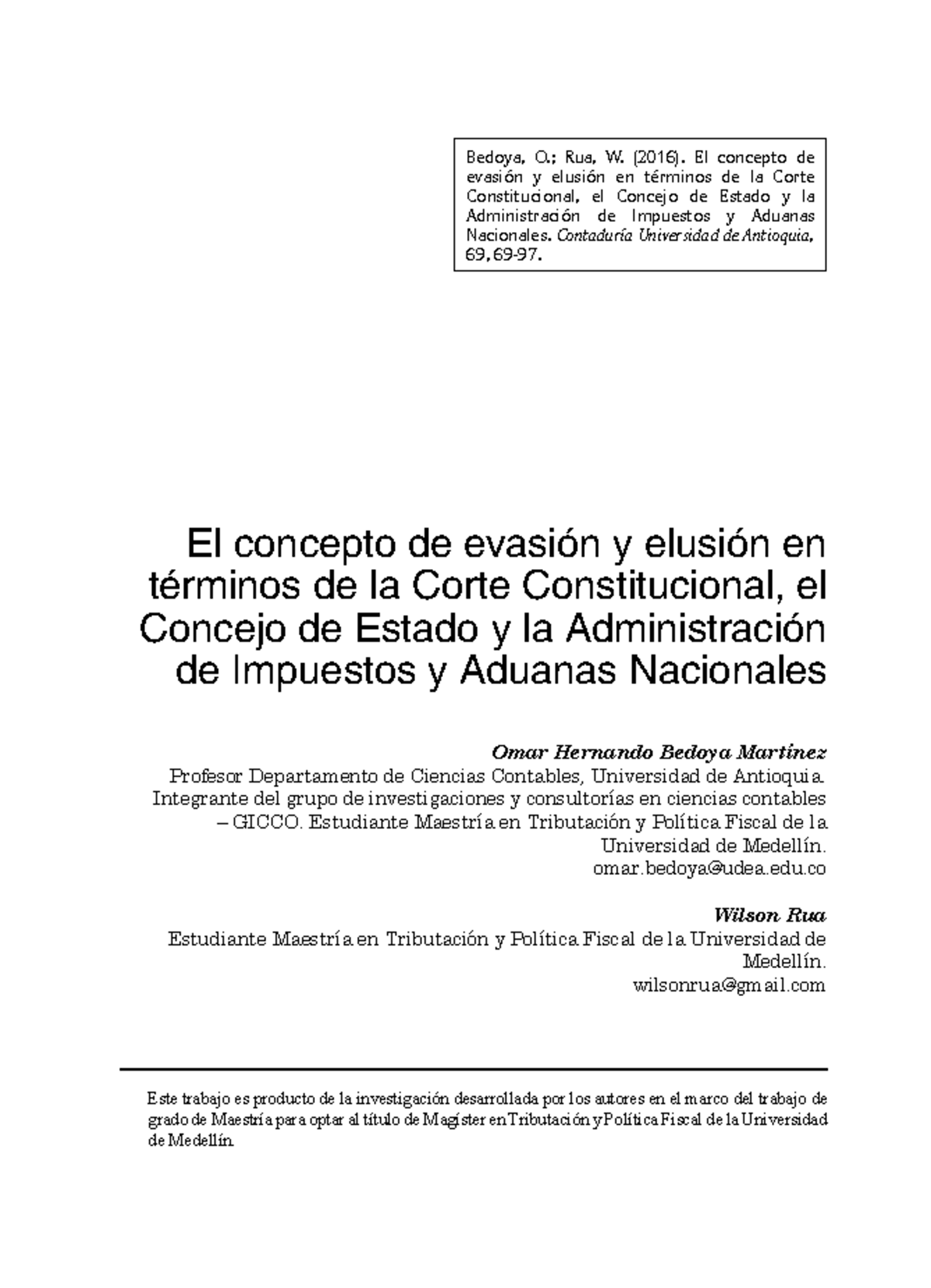 7 El concepto de evasión y elusión en términos de la Corte ...