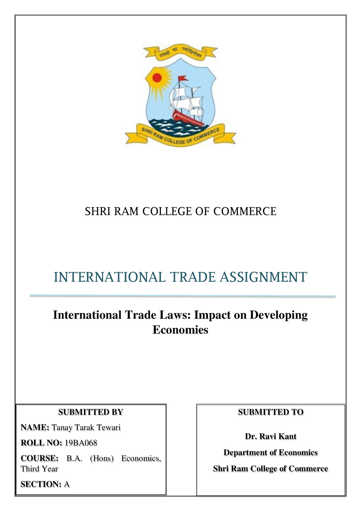 international trade law research paper topics india