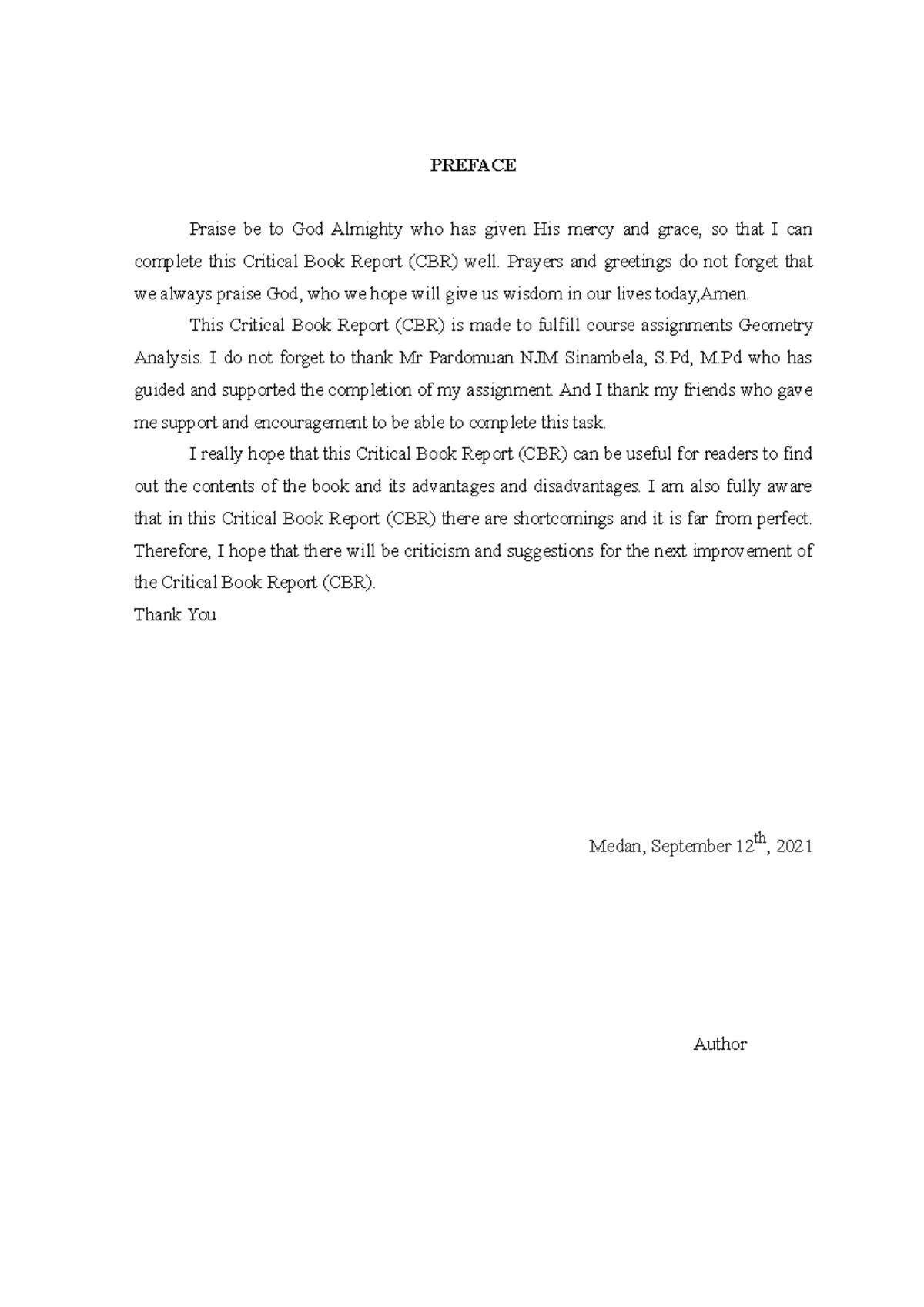 CBR Geometry Analysis Studocu