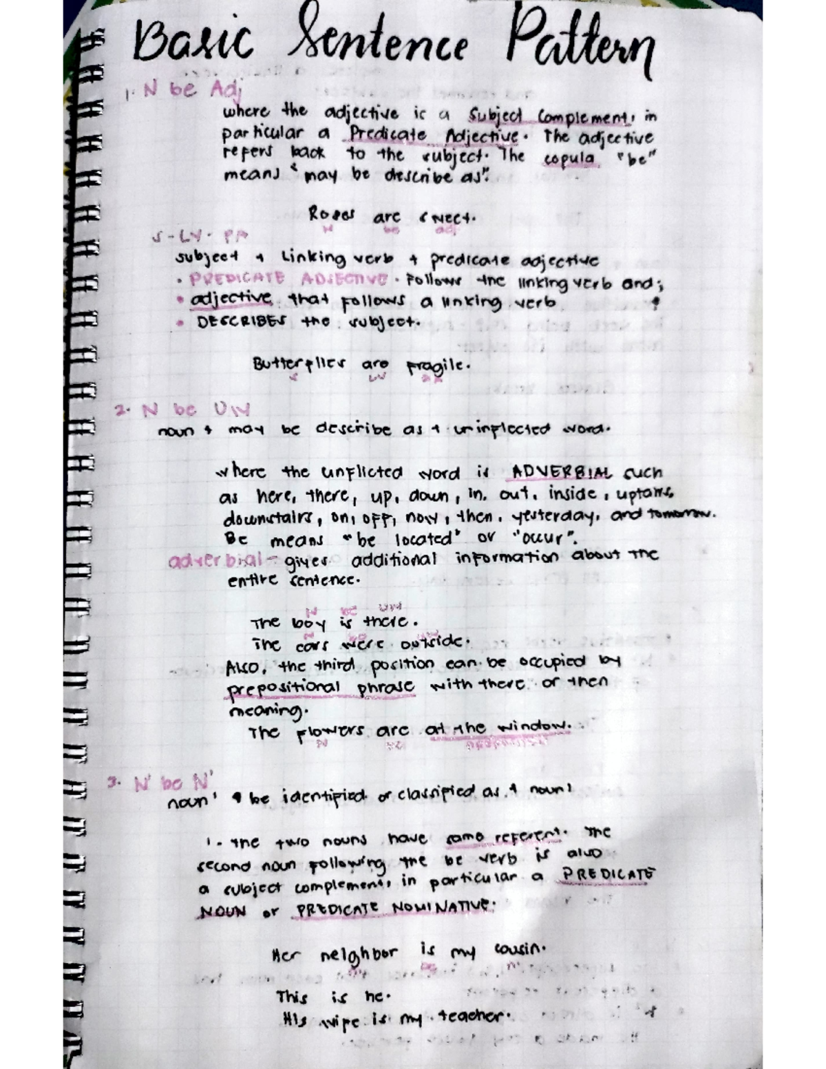 English Basic Sentence Pattern - Bouc tntence Patter Padten Nbe Adi ...