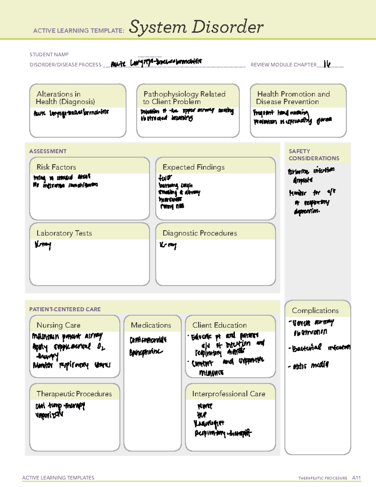 Lll - ati - ACTIVE LEARNING TEMPLATES THERAPEUTIC PROCEDURE A System ...