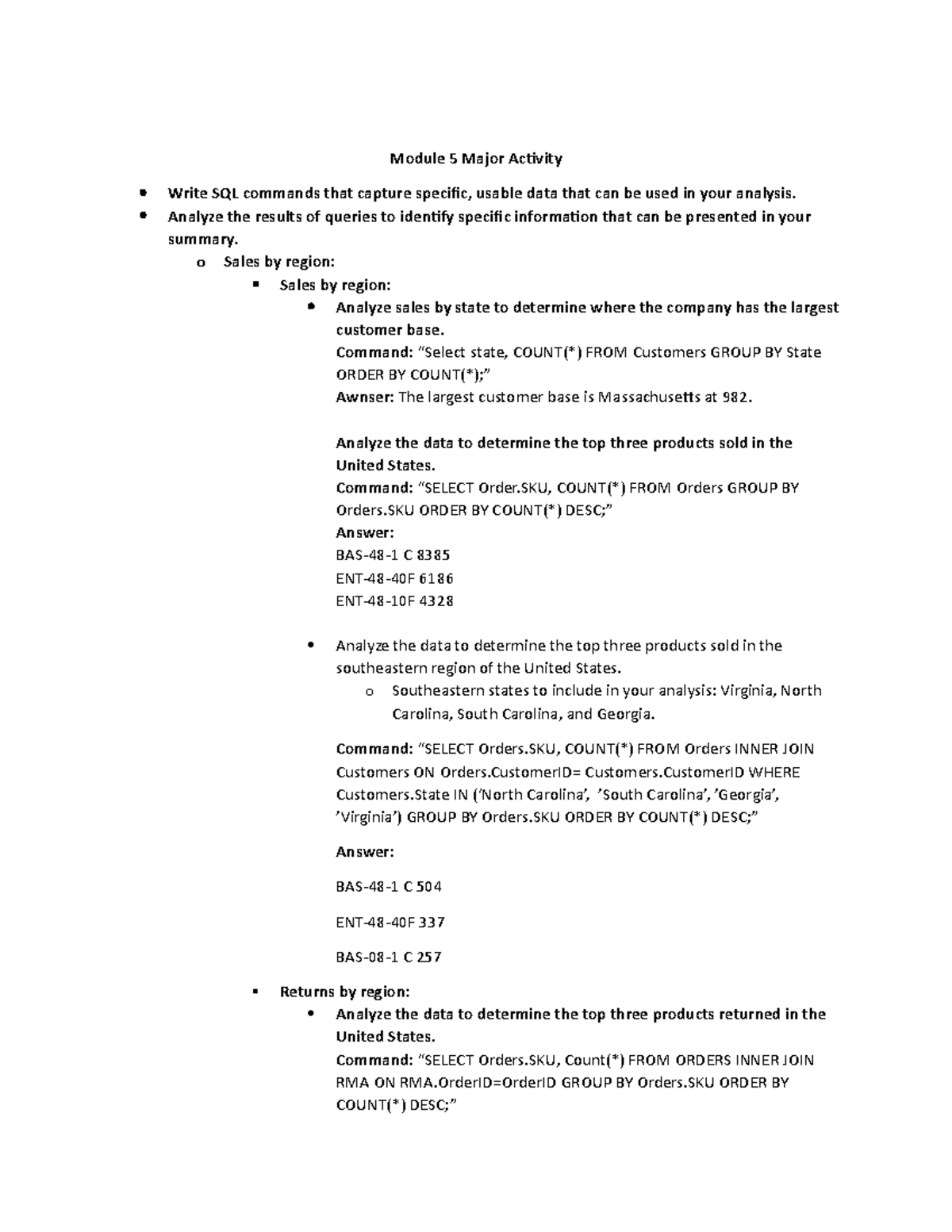 Mod5 Major Activity DAD 220 - Module 5 Major Activity Write SQL ...