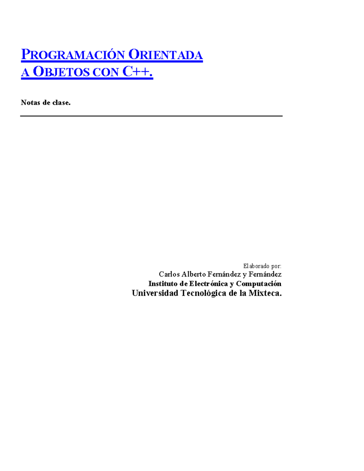 Programacion Orientada A Objetos CON C N - PROGRAMACIÓN ORIENTADA A ...