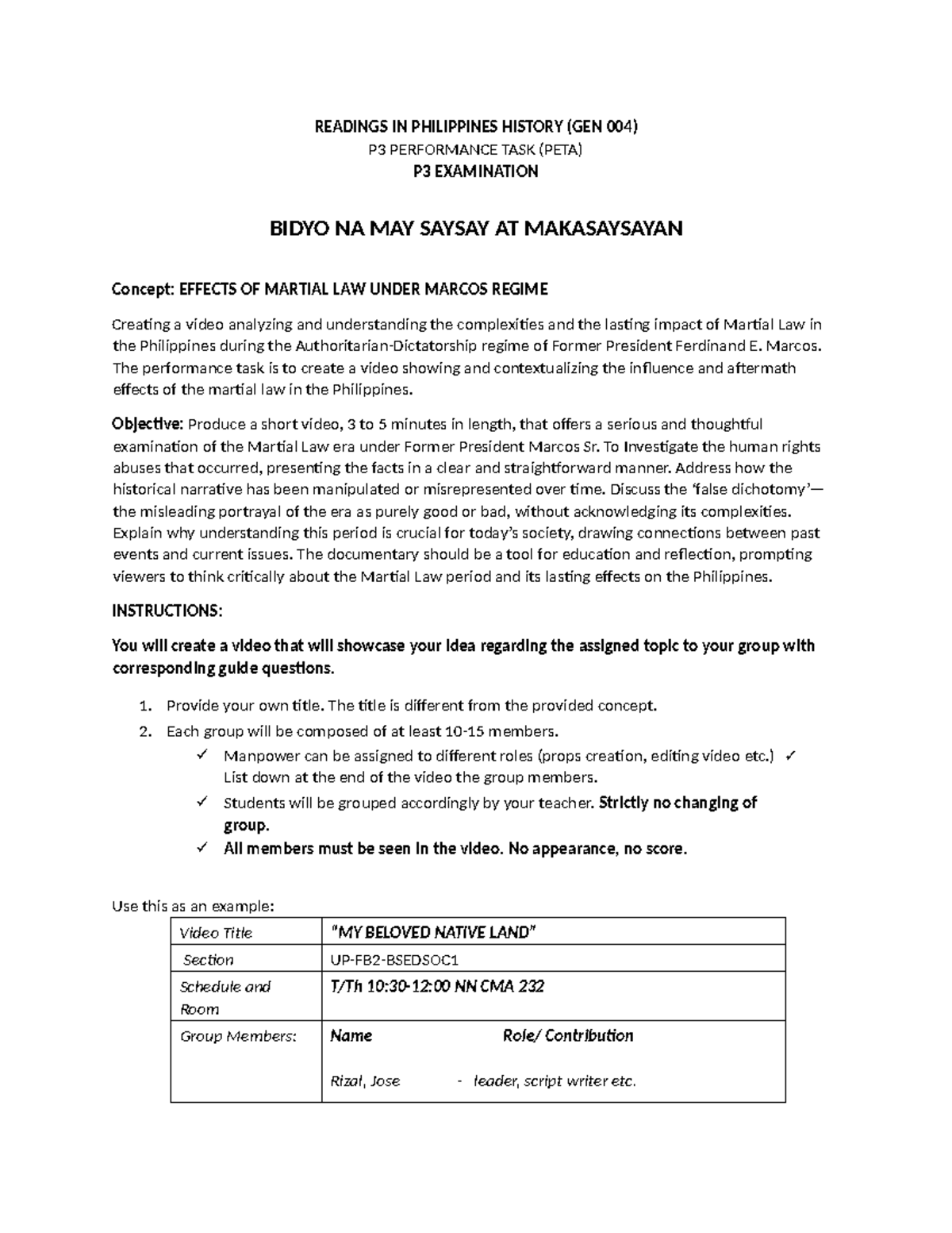 P3-Final-Peta-exam-in-Gen-004 - READINGS IN PHILIPPINES HISTORY (GEN ...