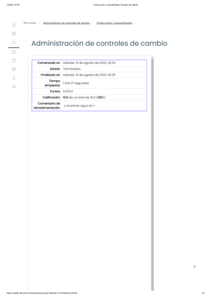 Puntos Extra 4 Autocalificable Revisión Del Intento - - Studocu