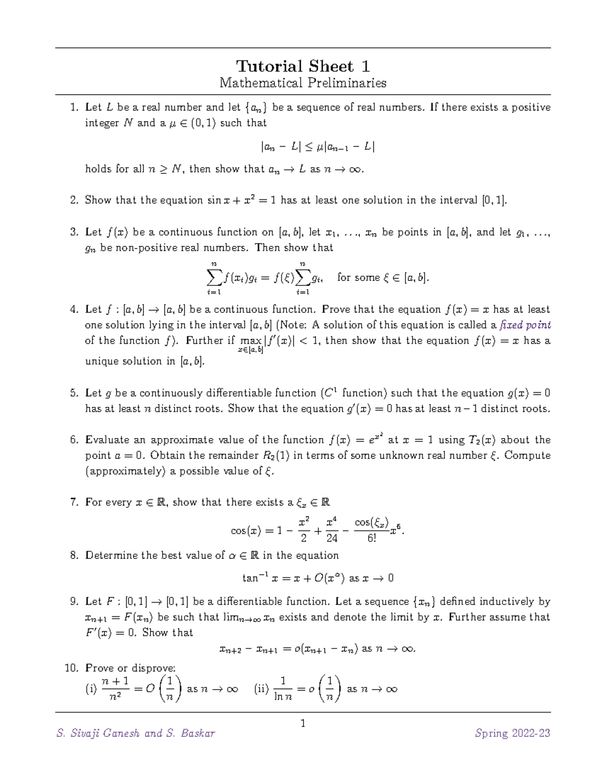 stutorial-01-nothing-tutorial-sheet-1-mathematical-preliminaries